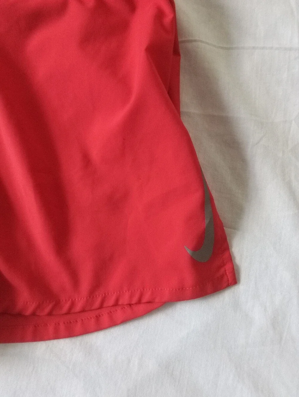 Nike Men's Coral Red Running Shorts with Drawstring